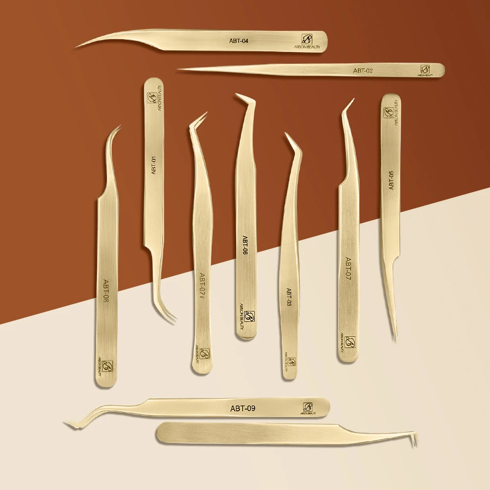 Customised Case Volume Lashes Applicator Slanted Holes Design Scissor Handle Eyebrow  Eyelashes Tweezers