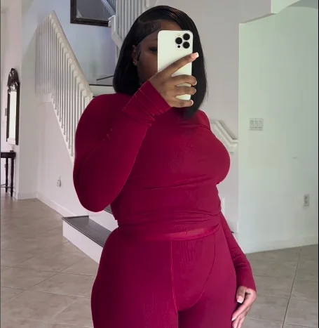 Fall outfits for woman 2024 custom logo cotton ribbed lounge wear plus size longsleeve legging luxury matching loungewear sets