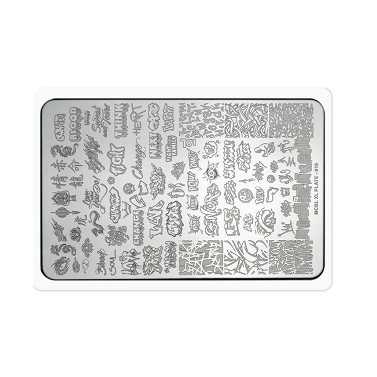 European American Style Nail Stamping Plate Rectangular Template Good-Looking Wear-Resistant Stainless Steel for Shipping