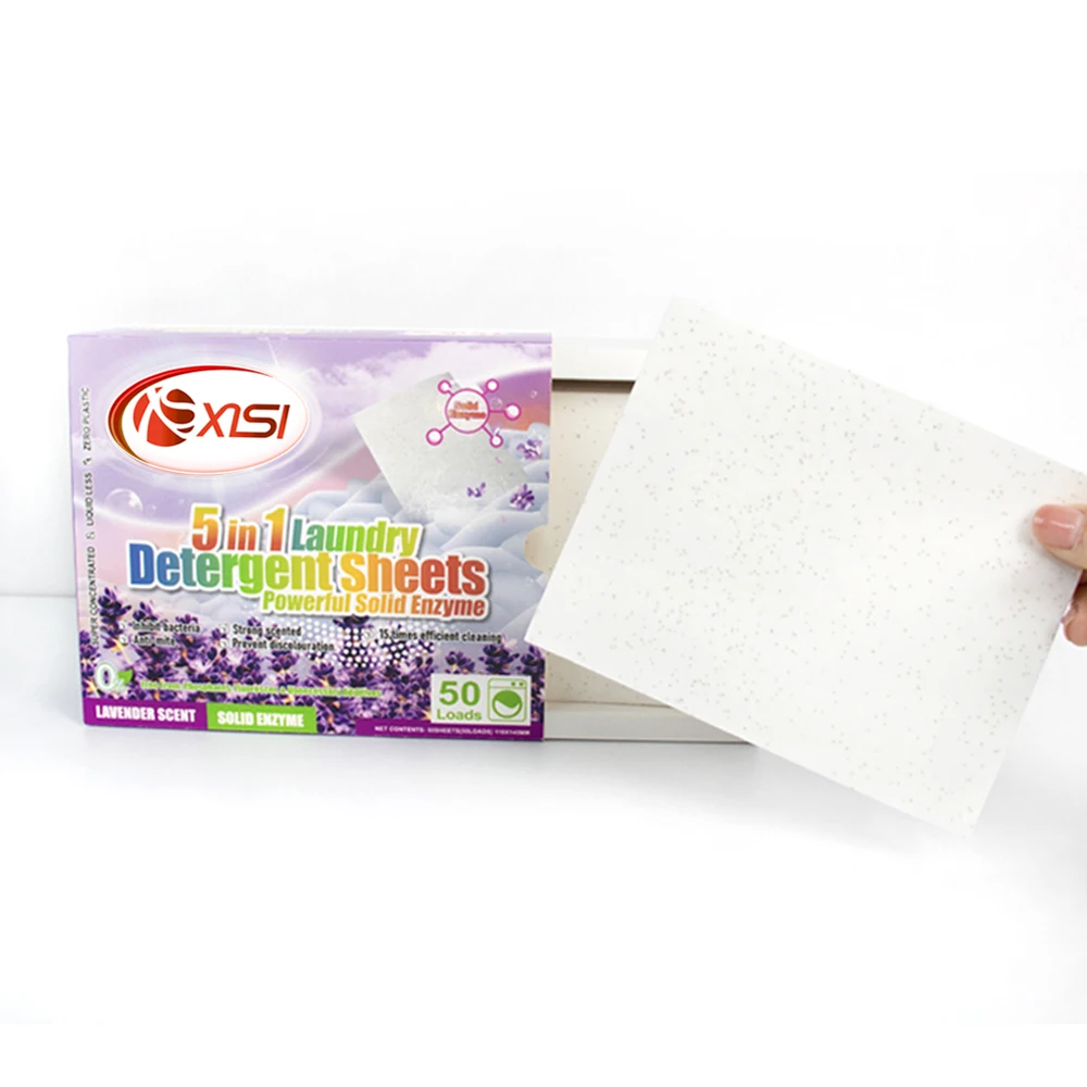 Ultra Condensed Safe No Fluorescent Agent Eco Laundry Sheets No Whitening Agent Biodegradable Laundry Detergent