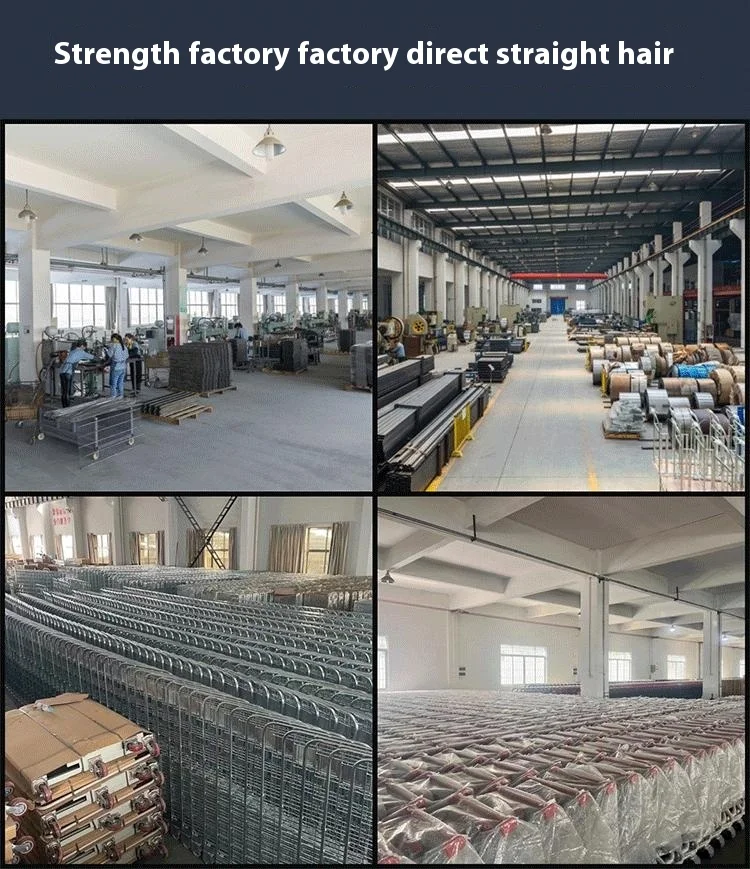 Wholesale customized 4 wheel steel Supermarket trolley shopping push cart / metal heavy duty mall shopping cart