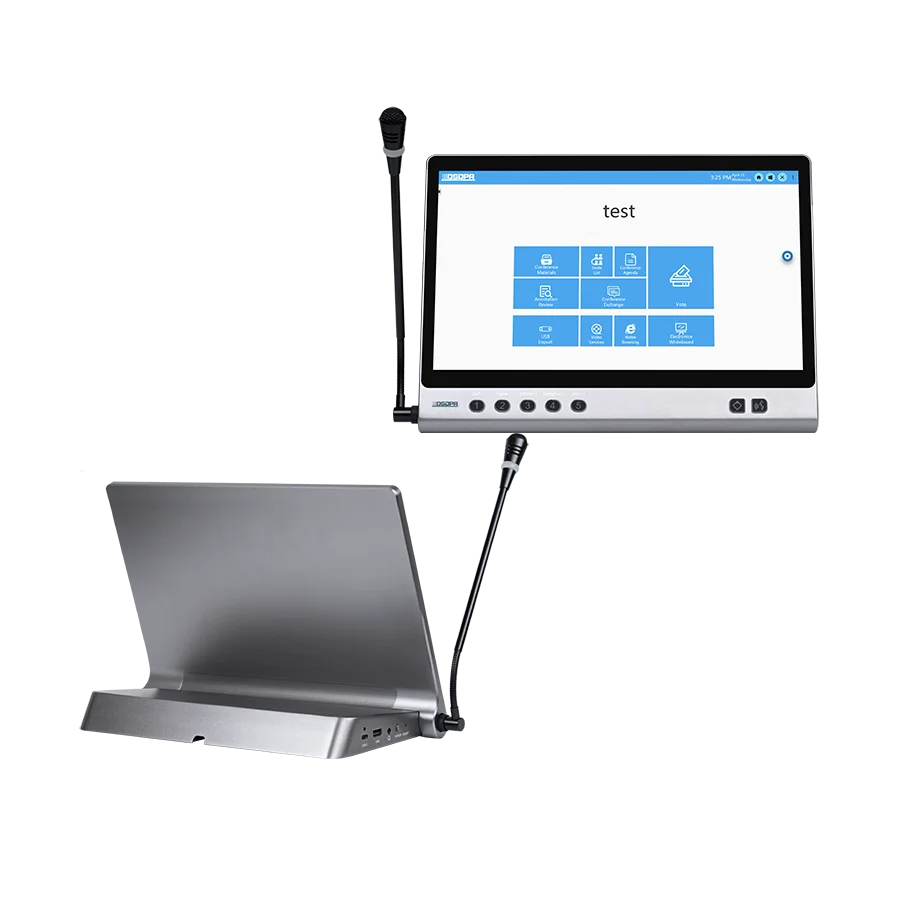 Share Touch Screen Paperless Integrated Conference System 15.6 Conference Desktop Terminal With  Microphone