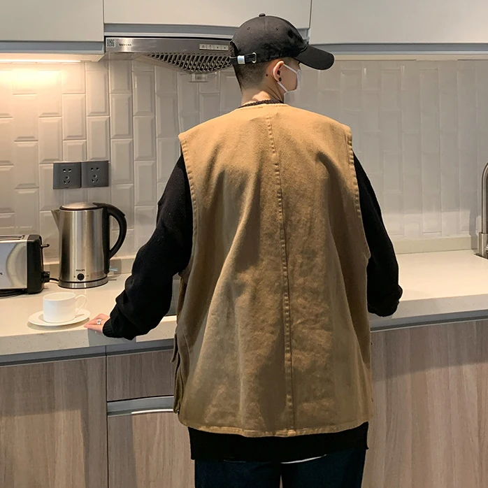 Fashion Fishing Vest Oversize Multi-pocket Outdoor Waistcoat for Men