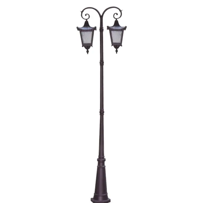 Powder Coating Antique Housing Solar Lamp Pole Galvanized Aluminum Street Light Poles Manufacturer