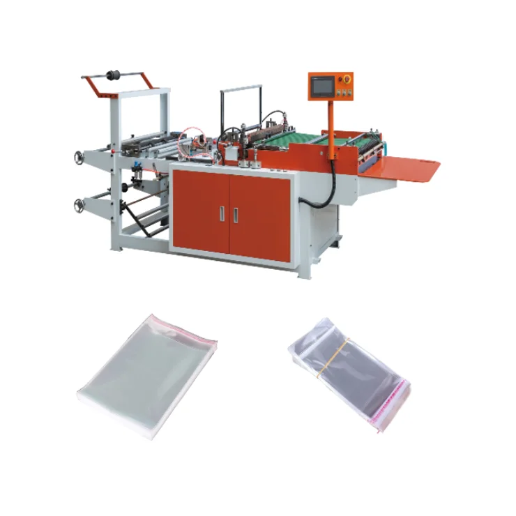 Fully Automatic Bopp Pp Pe Side Seal Self Adhesive Bag Plastic Carry Bag Cutting Making Machine