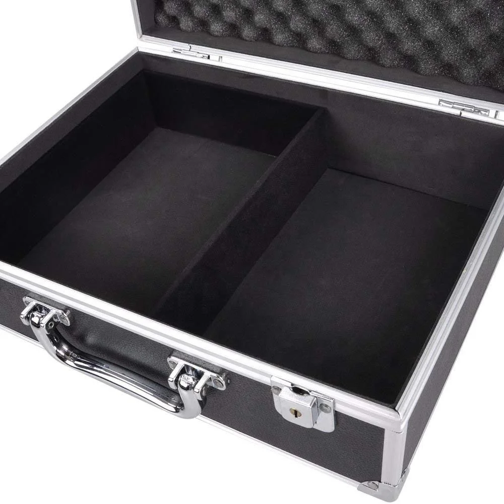 Professional hard Portable and Lock Black Aluminum Tool Case