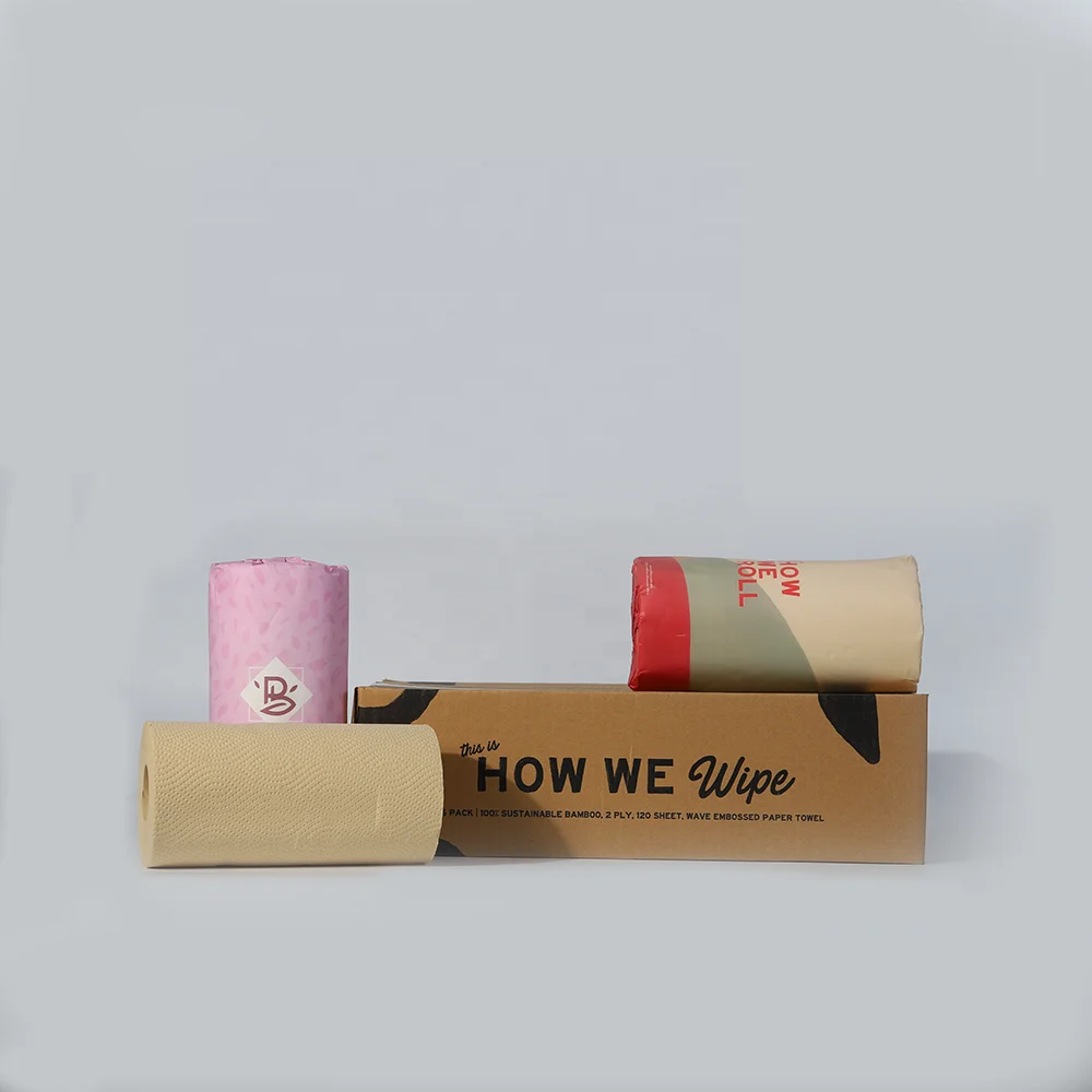 Sustainable Kitchen Paper Towel Bamboo FSC Certificated Tissue Paper Kitchen Towel Roll