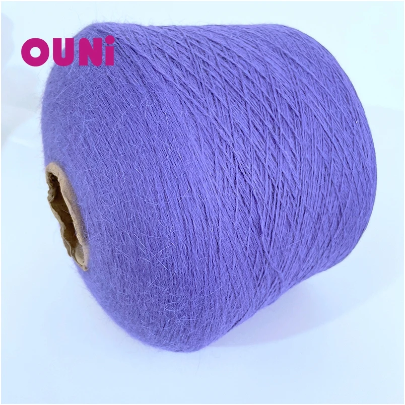 Wholesale  Luxurious puffy  Chunky Crochet Knitting  80 fluffy angora nylon Yarn  color white in 50 g  to knit  angora pullover