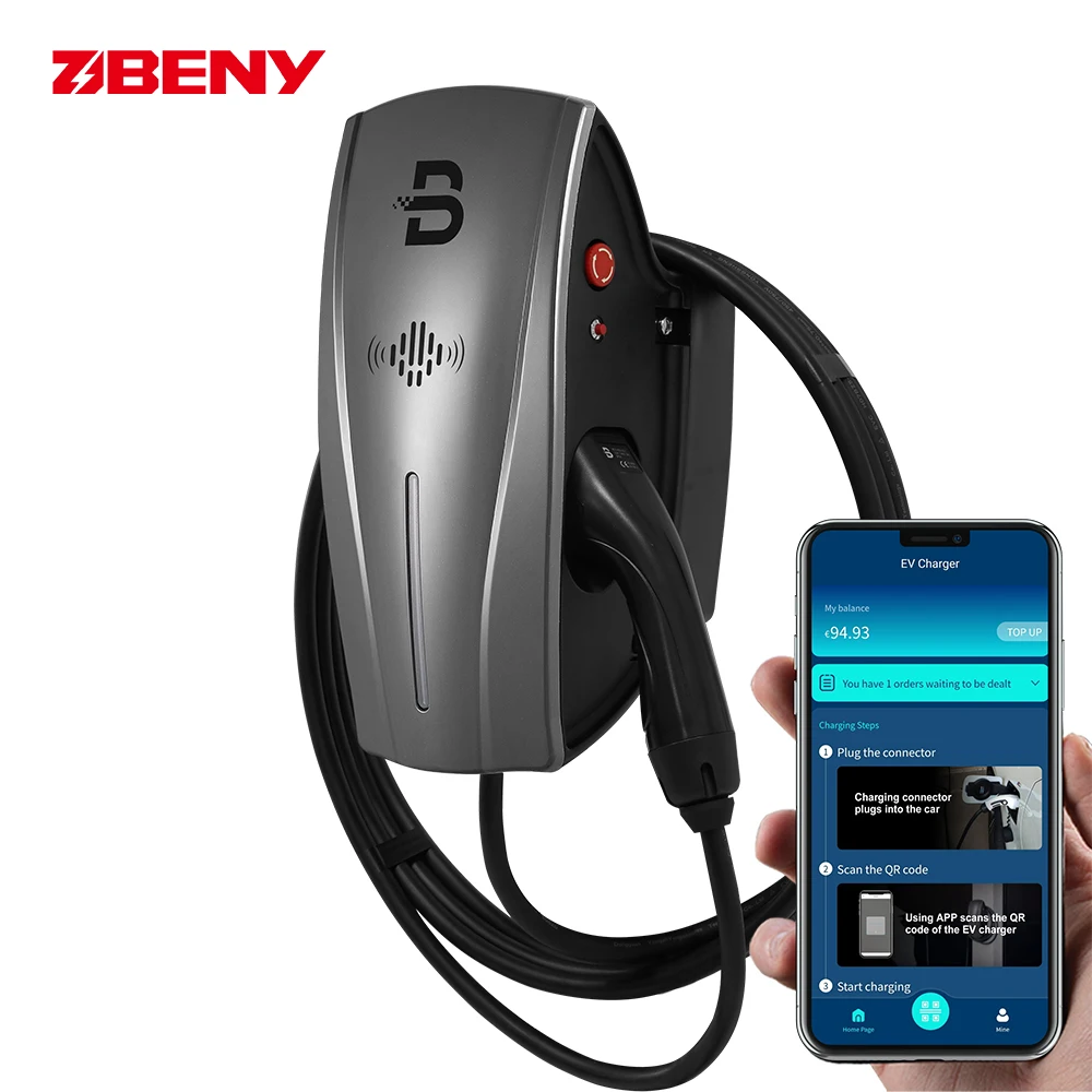 BENY  gbt ev charger 32a Type 2  Model 3 ev charger 3phase 22kw home ev charger For Electric Car
