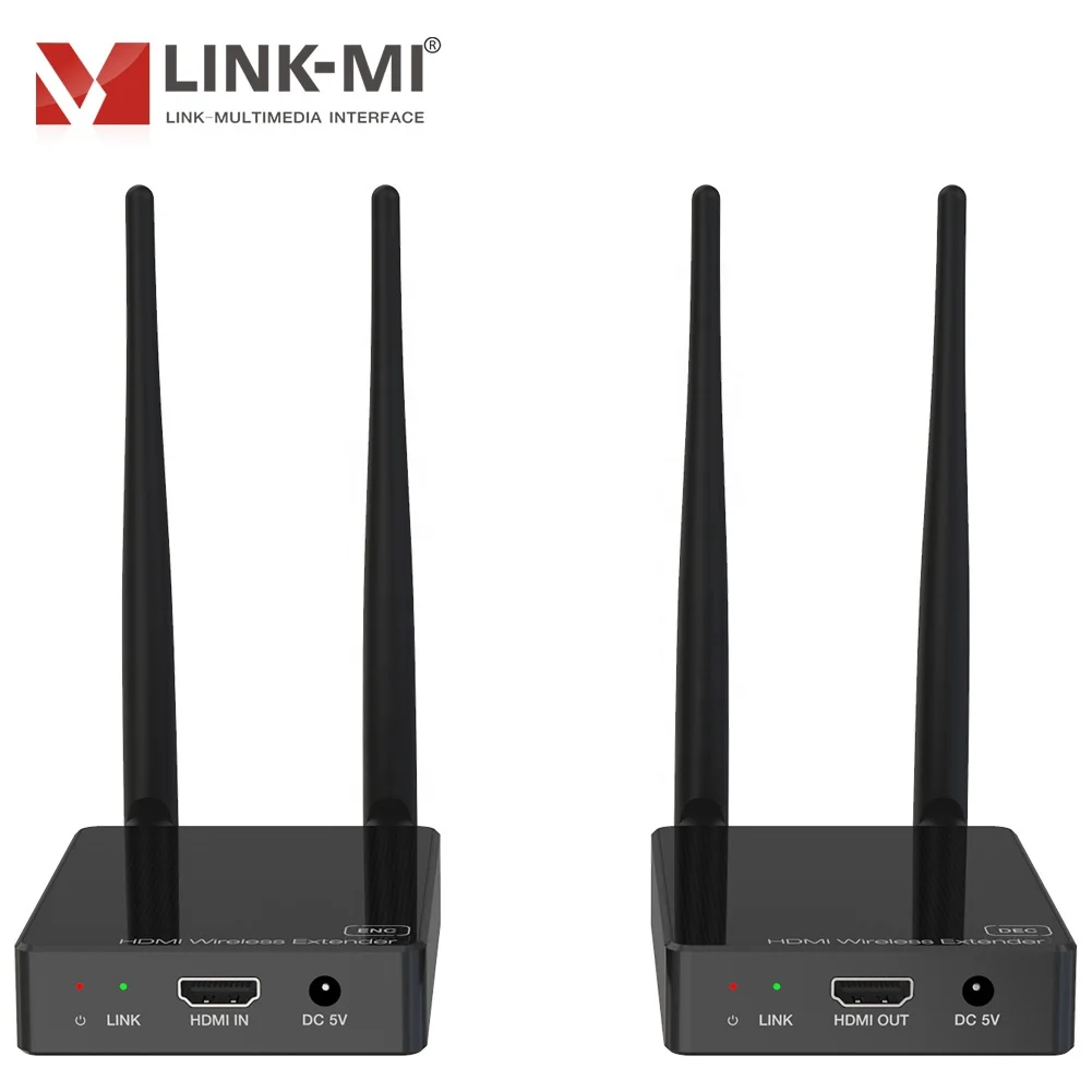 LINK-MI 100M/328FT HDMI Wireless Extender with one-way IR Wireless Transmitter and Receiver 1080P HDCP 1.4 and DVI 1.0 Compliant