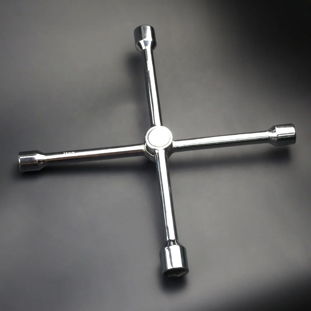 New style foldable rotary folding type space saving tire repair cross rim wrench