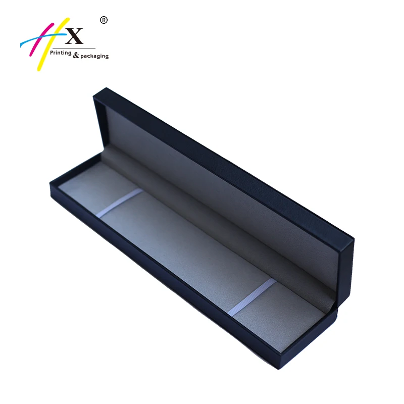 New Product Customized Gray Velvet Lining Set Jewelry Boxes Luxury White Stitching Black Watch Packaging Box With Unique Logo