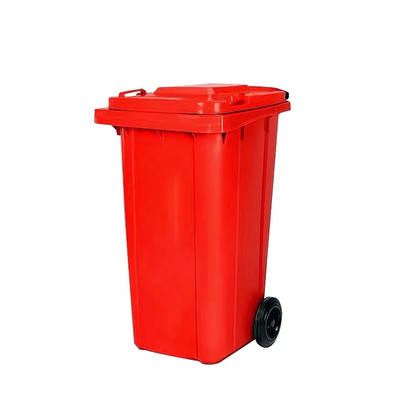 Factory wholesale 240 L plastic mobile garbage bins  for sale  outdoor large swing top garbage waste bin waste container