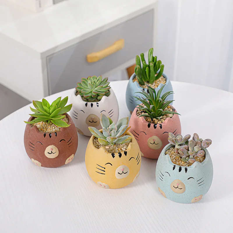 Planter Plant Pots Garden Home Decoration Colorful Nordic Tea Wholesale Ceramic Flower