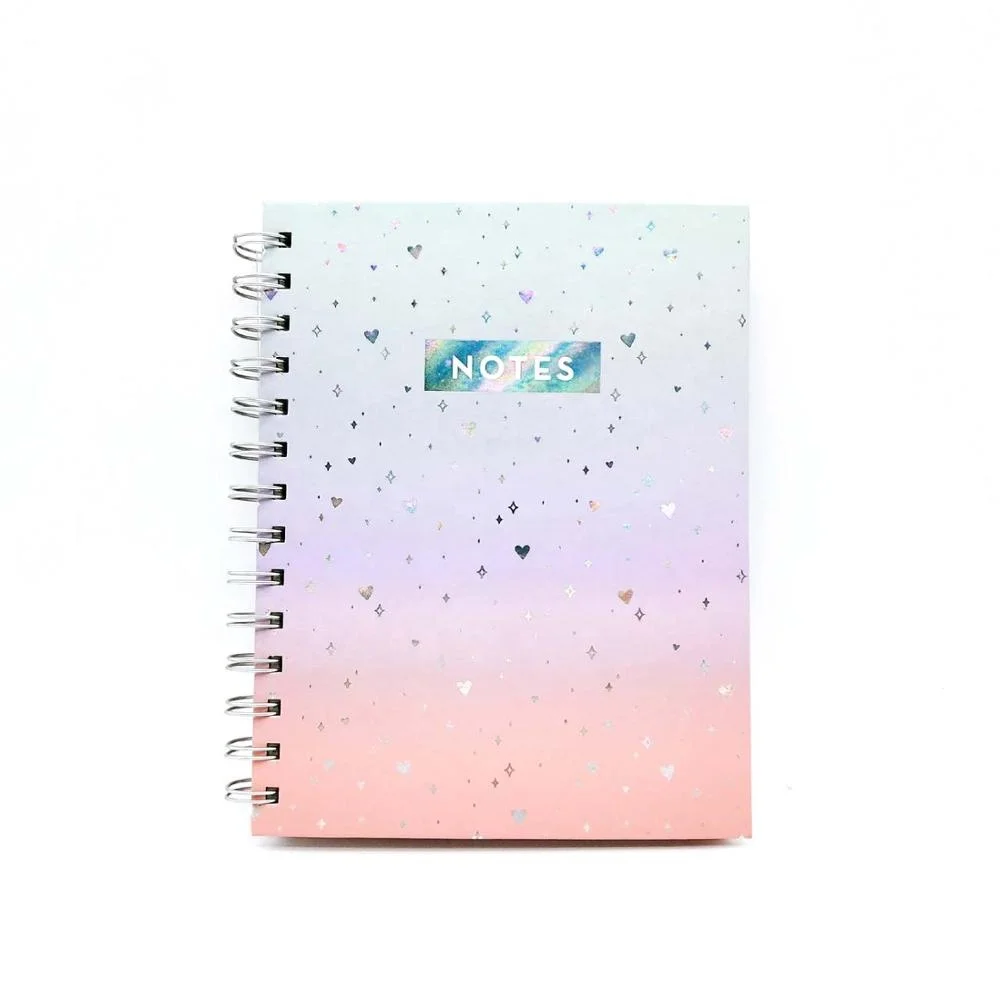 Customized design spiral PVC cover liquid notebook