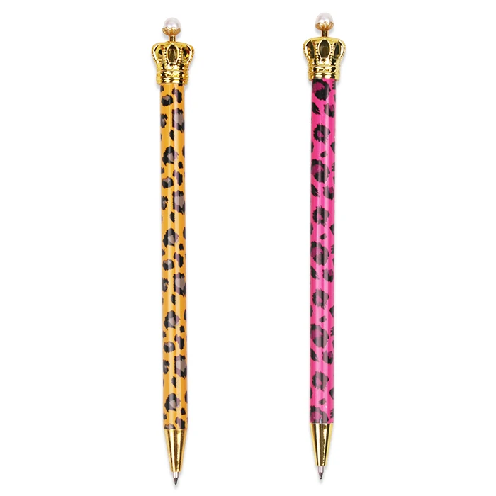 Licheng BP4061A Pen with Crown, Retractable Ballpoint Plastic Promotional Pen with Custom Logo