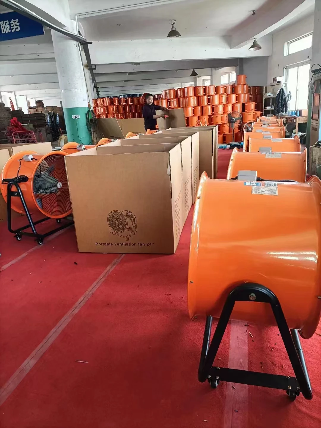 Industrial portable explosion-proof fan hand push exhaust ventilation fans large volume axial air blower