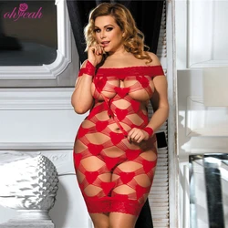 Wholesale plus size nylon sexy sheer fat women lingerie bodystocking