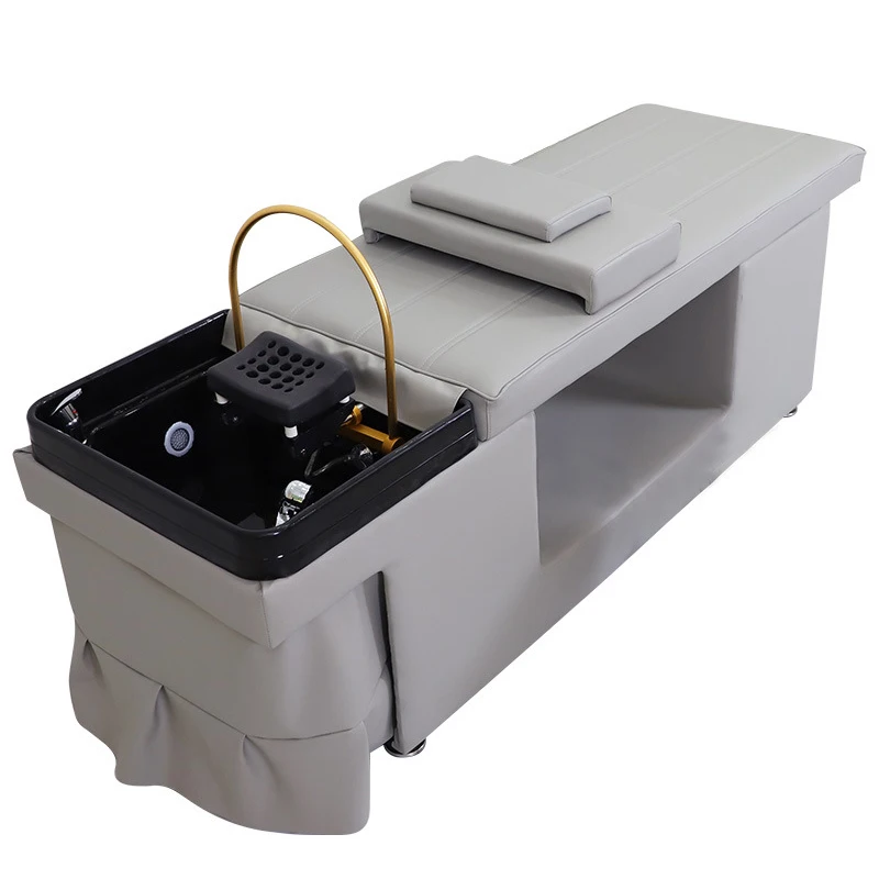 Electronic Component Brown Hair Wash Basin Spa With Hitter Salon Korea Massage Bed