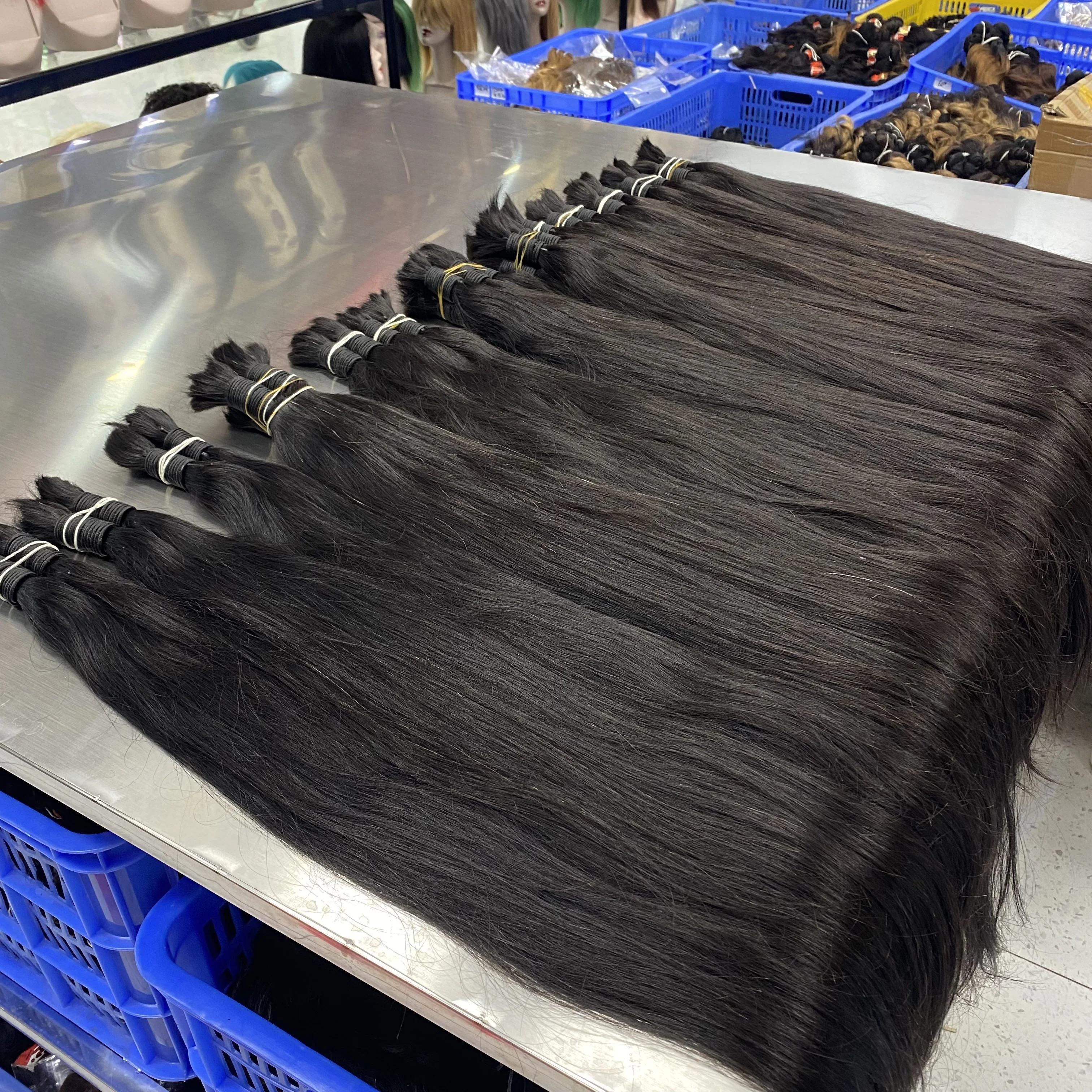 100% Brazilian Cabelo Humano Hair Bulk Human Hair Blend For Braiding Extensiones Cabello Natural Deep Wave Body Wave