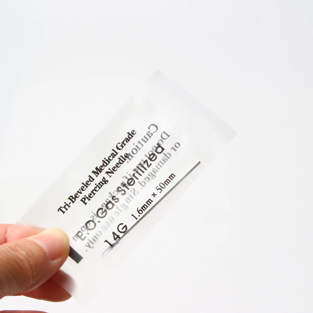 100Pcs 12G 13G 14G 16G 18G 20G Body Piercing Needles Disposable Professional Piercing Needles for Body Ear Navel Nose Lip Nipple