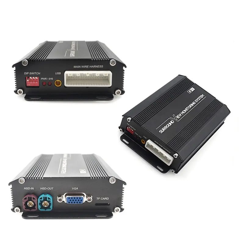 4 Channel Bird Eye View Panoramic Video Heavy Duty Truck Parking Reversing 3D 360 Degree Camera System Kit for Bus