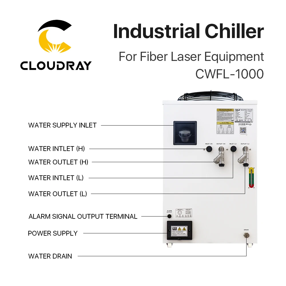  Cloudray BM2 CWFL-1000 промышленный охладитель воды для волоконной лазерной
