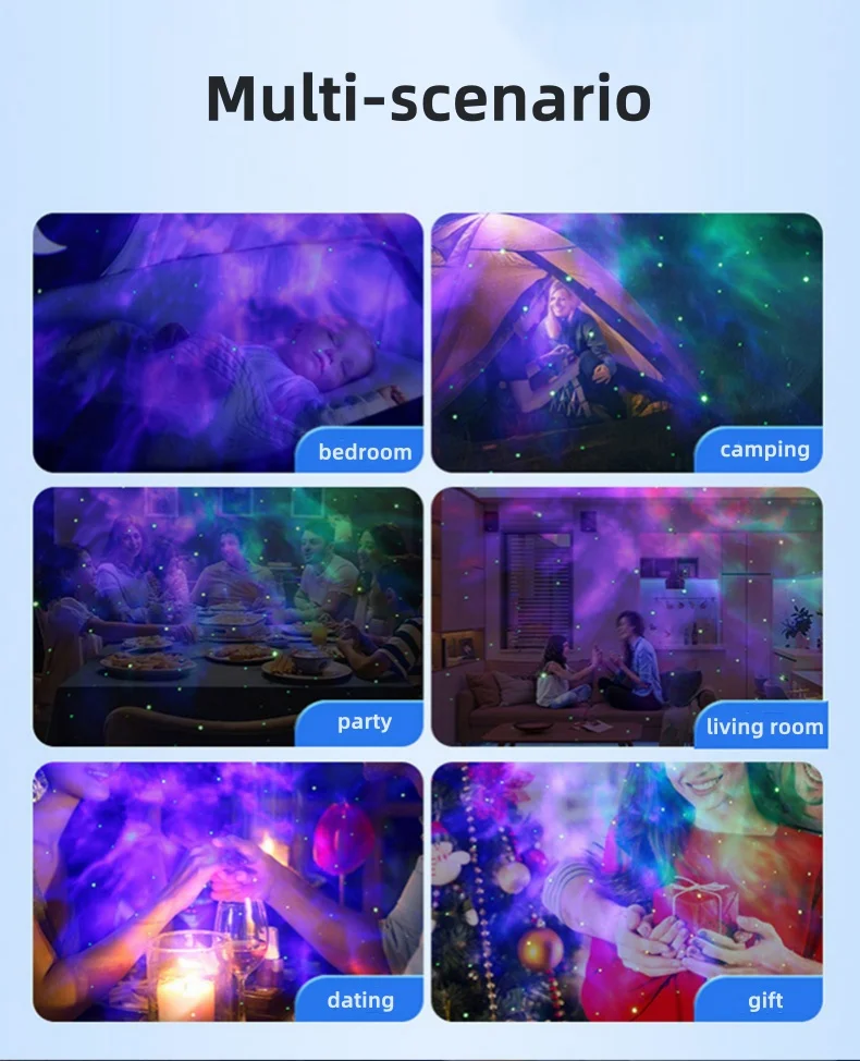 Conch Starry Sky Light Rotating Full Sky Star Projector Bluetooth  Atmosphere  Intelligent Night Light