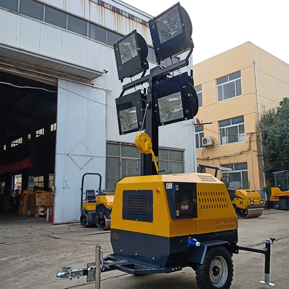 Mobile Light Tower 6m 9m For Construction Portable Led Light Tower Outdoor Garden Tower Lights