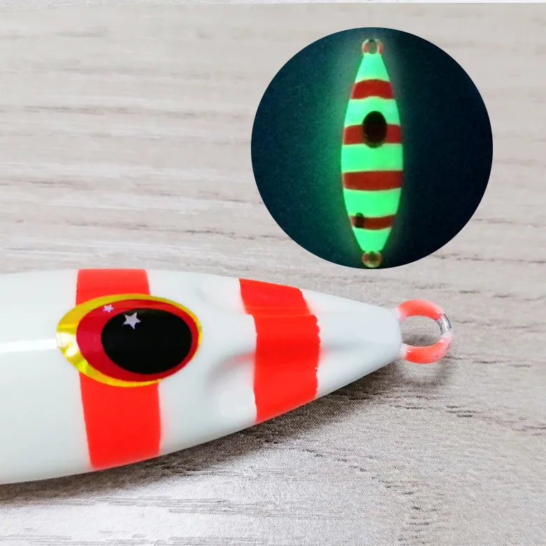 SNEDA Boat Fishing Glow Metal Jig Lures 30g 40g 60g 80g 100g 120g Slow Sinking Jigging Swimming Bait