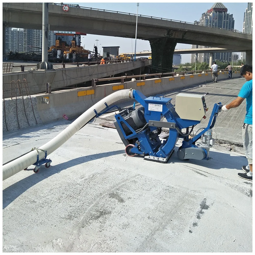 Automatic road shot blasting machine with alloy wheels