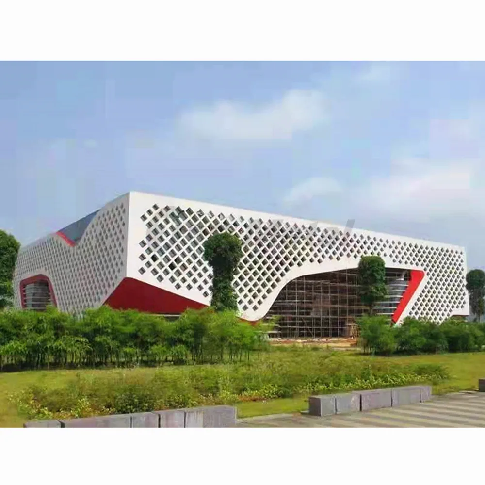 Aluminium Facade Wall Metal Building Material Systems Perforated Cladding Panel