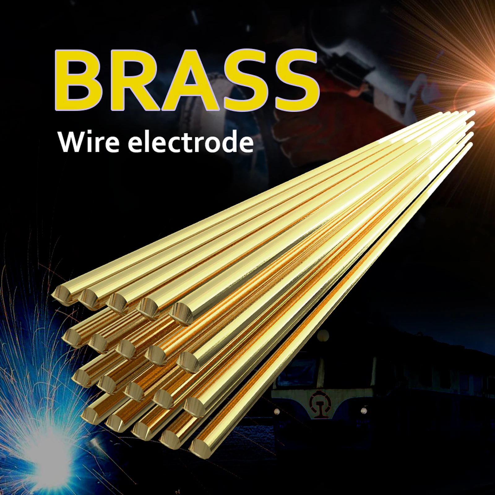 10pcs Brass Copper Welding Wire Electrode 1.6mm*333mm Soldering Rod No Need Solder Powder