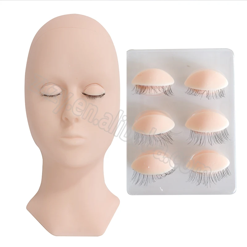 Силиконовая головка манекена для обучения ресниц со съемными веками, инструменты для Обучения Манекена ресниц, оптовая продажа