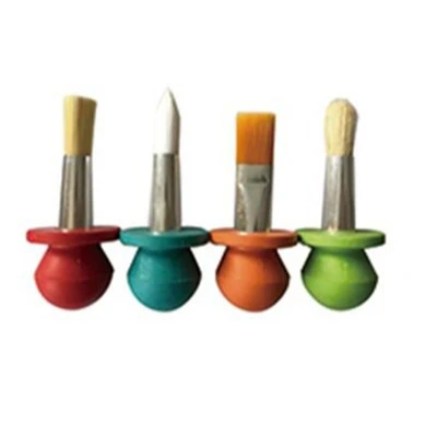 
High quality art paint brush patent registered grip art brushes with rubber handle for painting 