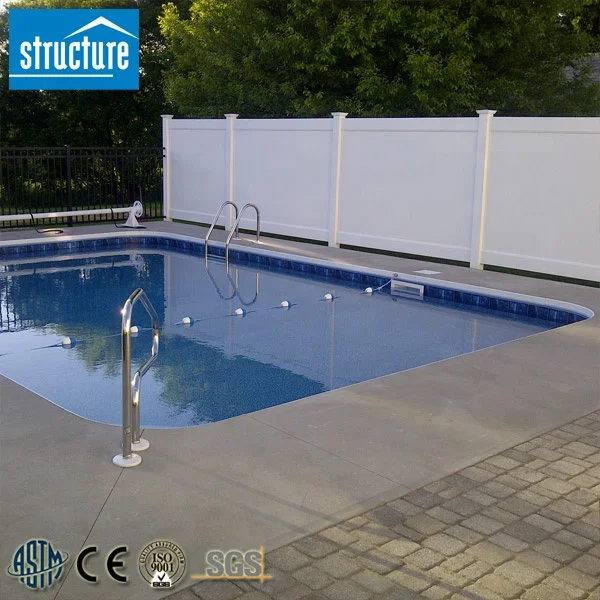 High security low price garden pvc plastic privacy double pvc fence