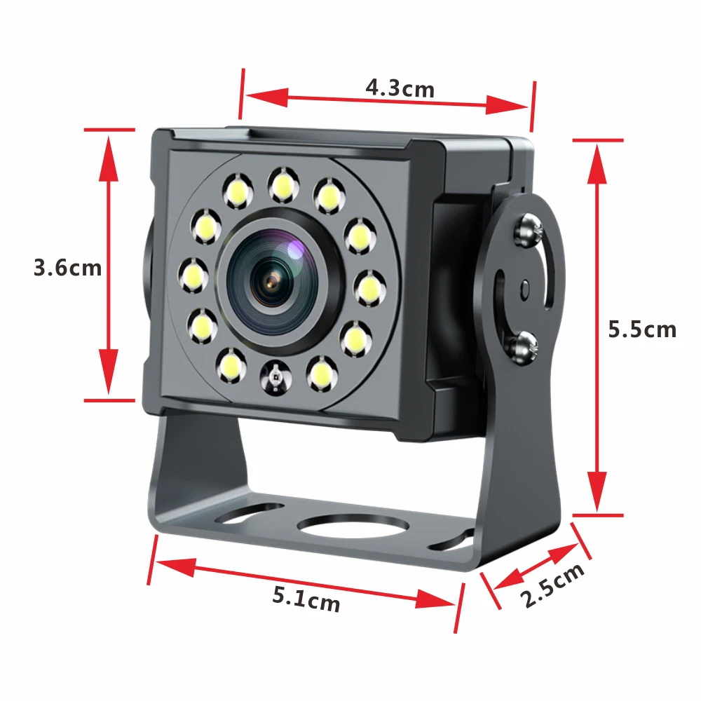 Sixerto Waterproof Backup Camera Bird View 360 Panoramic 24v Reverse Camera  for Heavy Duty Vehicle Truck