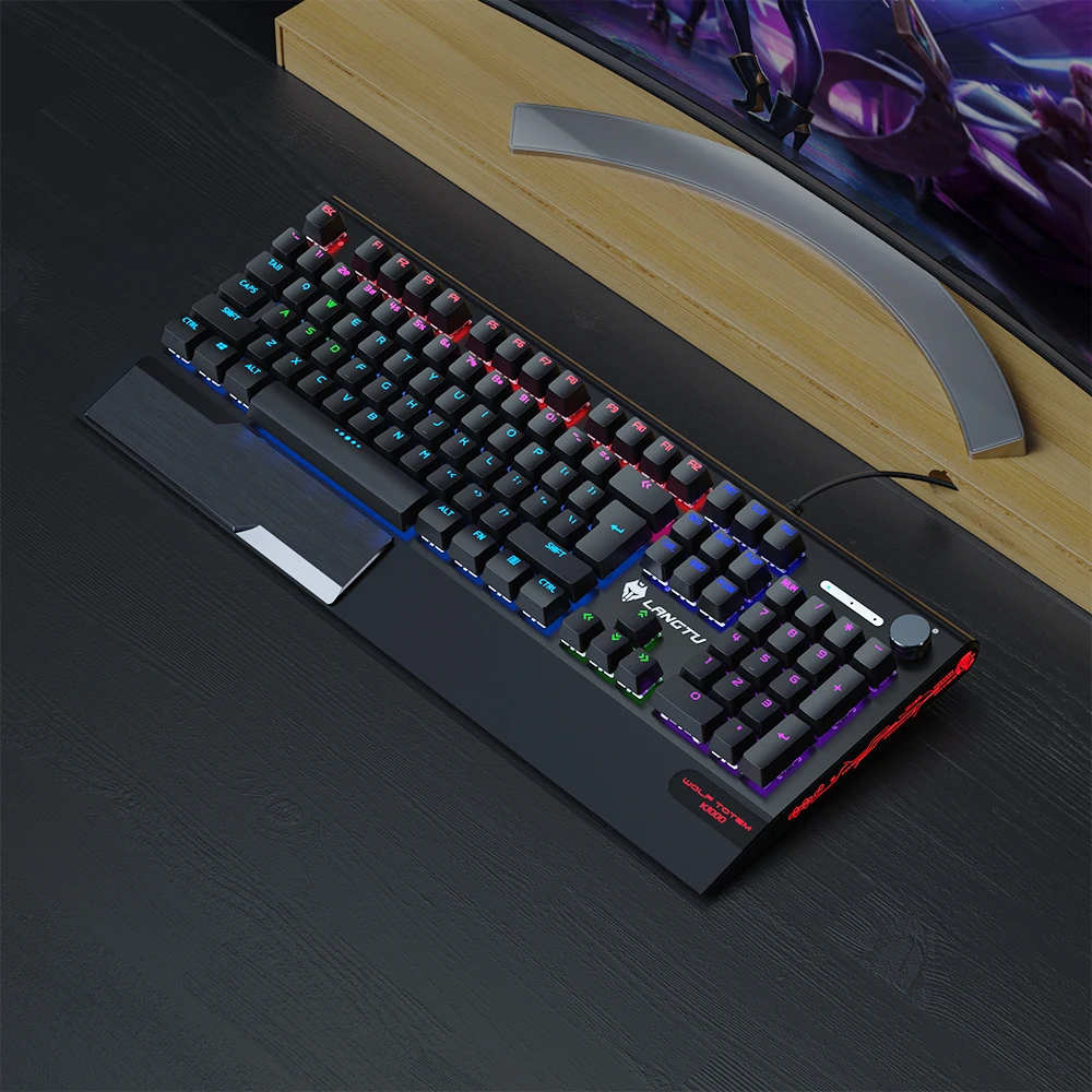 Механическая игровая клавиатура и мышь комбинированная с RGB-подсветкой 104 клавиш для ПК игрового