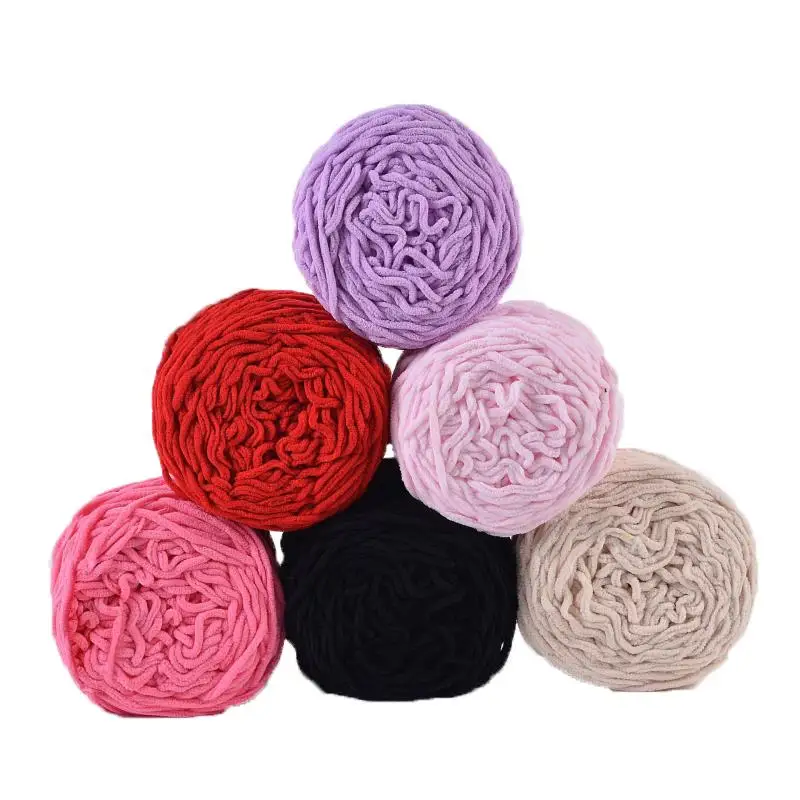 
Spot wholesale small ice sliver winter crocheted shoes line hand knitting blanket scarf line yarn 