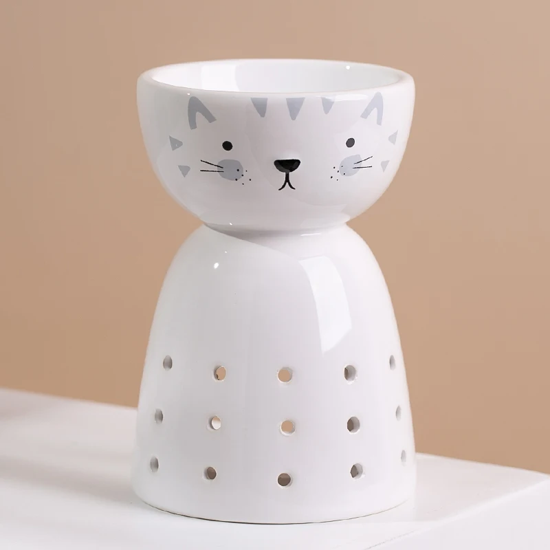 YUANWANG Cute Cartoon Custom Ceramic Oil Burner Fragrance Tea Light Scented Wax Melt Candle Warmer Incense Burners