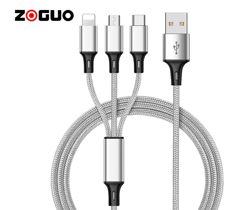 Новый дизайн заводская цена 3 в 1 Многофункциональный USB-кабель для зарядки и передачи