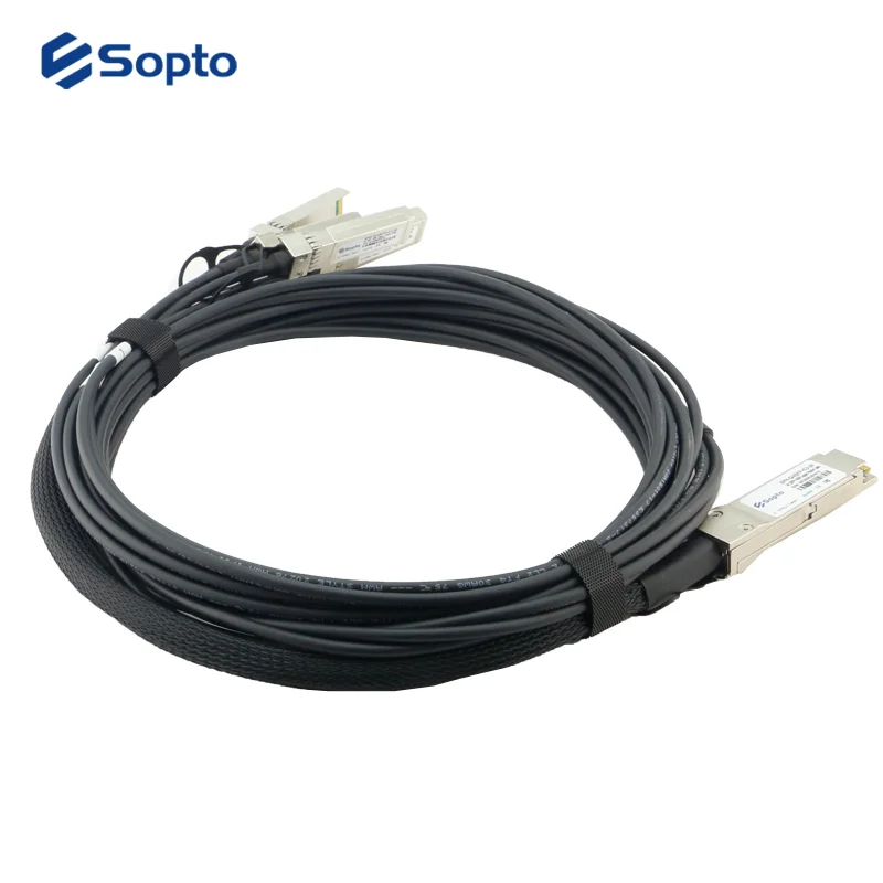 Заводская распродажа Высокоскоростной медный кабель DAC 40G QSFP + 4 SFP модуль приемопередатчика 30AWG PVC прямого подключения пассивный