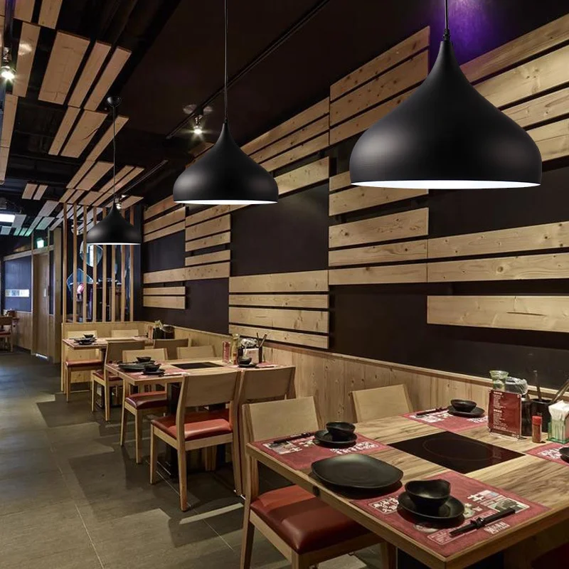 Chandelier Pendant Light Black Metal Industrial Modern Kitchen Ceiling Light Living Room Led Hanging Lamps