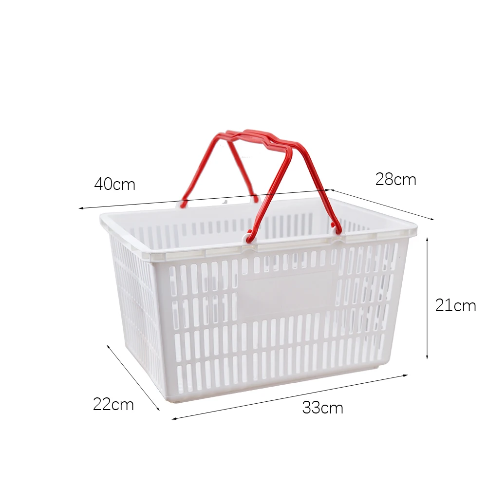 Meicheng Large Supermarket Shopping Basket Convenience Store Commercial Plastic Shopping Basket Thick 20 L Hand Basket