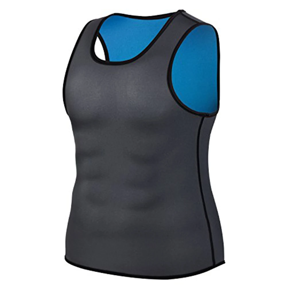 Men Sauna Vest Sweat Shirt Neoprene Slimming Body Shaper Hot Sauna Waist Trainer Corset Vest