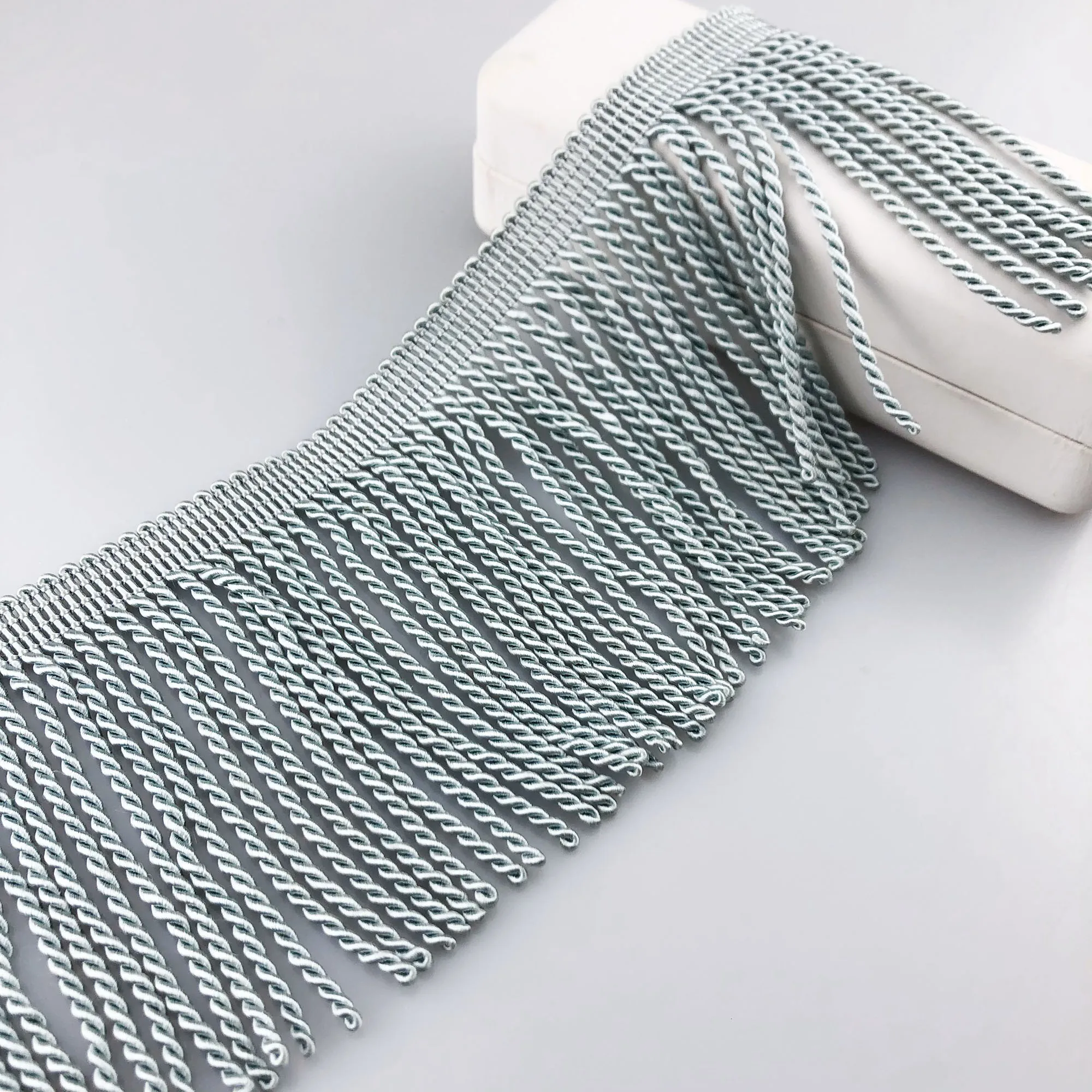 11CM 100% Rayon Household textile braid loop Trim For Sofa Curtain Pillow Decorative  Gold Bullion Fringe