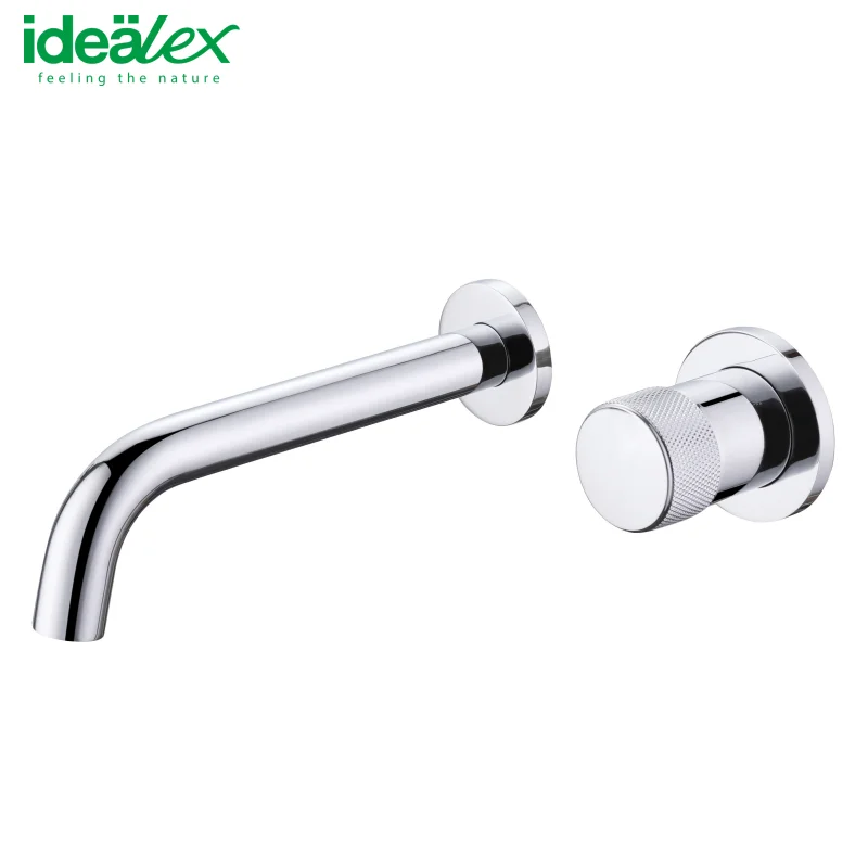 Ares Idealex Wall Mounted Single Handle Brass Chrome Water Faucet Wash Basin Tap Models for Bathroom