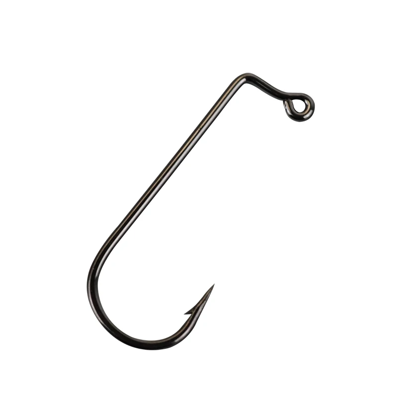 Wholesale 1Pcs Carbon Steel Black Nickel 90 Degree Right Angle Jig Hooks Fishing Tackle