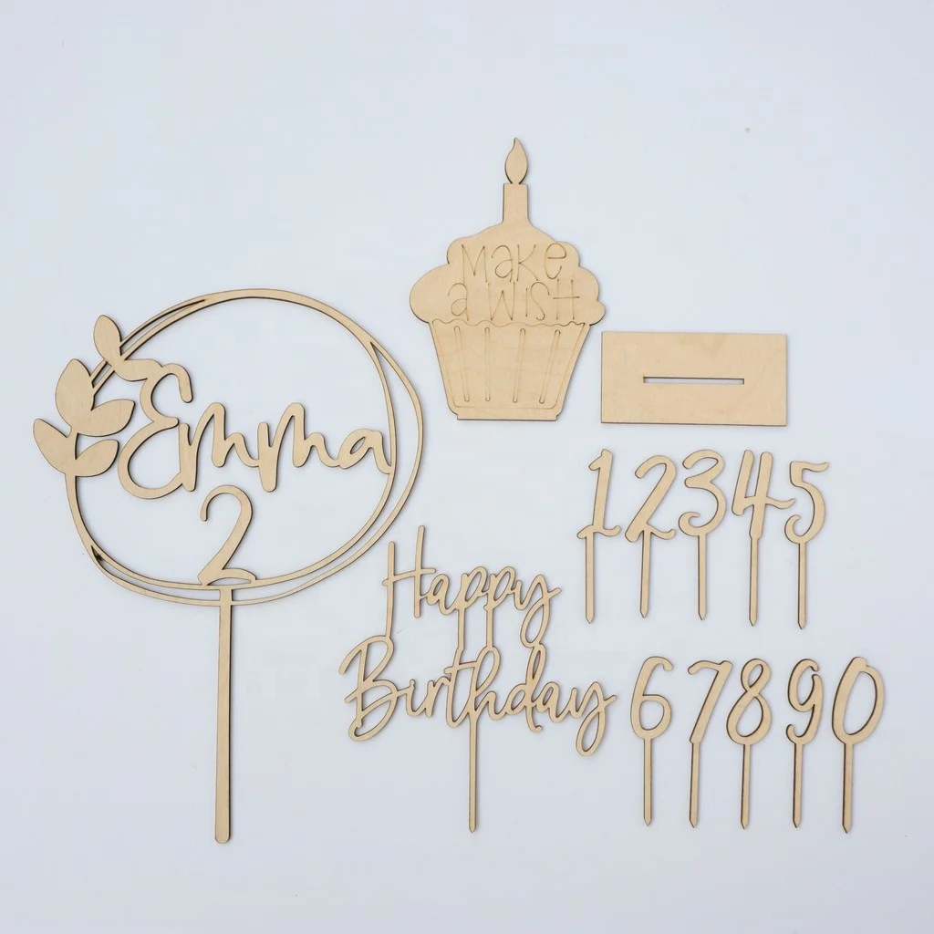 Wall Decor Wooden Letters DIY Sign Decor Block Words custom Wooden Decor Happy Birth Day Sets from Vietnam