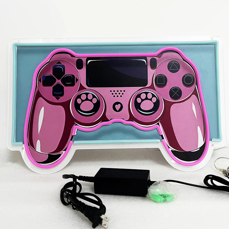 Wholesale Personalized Wall Decor Led Logo Light Custom UV Print Decoration For Gaming Room Bedroom Neon Sign